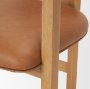 71255 - Carlisle Curved Back Tan Leather Tripod Frame Dining Armchair
