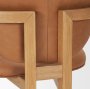 71255 - Carlisle Curved Back Tan Leather Tripod Frame Dining Armchair