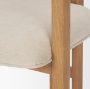 71256 - Carlisle Curved Back Cream Chenille Tripod Frame Dining Armchair