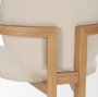 71256 - Carlisle Curved Back Cream Chenille Tripod Frame Dining Armchair