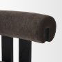 71260 - Tribeca Curve Open Back Charcoal Chenille Tripod Frame Dining Chair