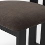 71260 - Tribeca Curve Open Back Charcoal Chenille Tripod Frame Dining Chair