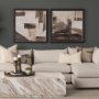 15909 - Quiet Constructs I by Mercana Studio Hand Embelished Textured Framed Artwork Matted