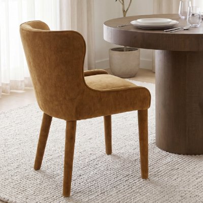 71254 - Nolan Slope Rust Chenille Dining Chair
