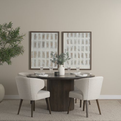 69873-4A - Terra Fluted Dining Table - 4 Niles Chairs