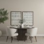 69873-4A - Terra Fluted Dining Table - 4 Niles Chairs