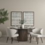 69873-4A - Terra Fluted Dining Table - 4 Niles Chairs