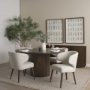 69873-4A1 - Terra Fluted Dining Table - 4 Niles Chairs - Terra Sideboard