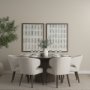 69873-6A - Terra Fluted Dining Table - 6 Niles Chairs