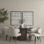 69873-6A - Terra Fluted Dining Table - 6 Niles Chairs