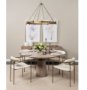 68310V - Parker I Cream Fabric Seat Gold Metal Frame Dining Chair