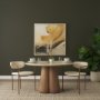 68310V - Parker I Cream Fabric Seat Gold Metal Frame Dining Chair