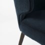69562V - Niles 20" Seat Height Fabric Seat W/ Dark Brown Wooden Legs Wingback Dining Chair (Andes 600)