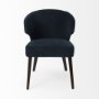 69562V - Niles 20" Seat Height Fabric Seat W/ Dark Brown Wooden Legs Wingback Dining Chair (Andes 600)