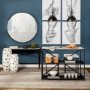 68444V - Frodo 26.5H Seat Height White Fabric Seat Black Metal Base Stool