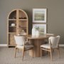 69831V - Cline Cream Fabric Upholstered and Light Brown Wood Dining Chair