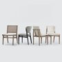 69831V - Cline Cream Fabric Upholstered and Light Brown Wood Dining Chair