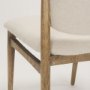 69831V - Cline Cream Fabric Upholstered and Light Brown Wood Dining Chair