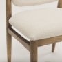 69831V - Cline Cream Fabric Upholstered and Light Brown Wood Dining Chair