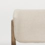 69831V - Cline Cream Fabric Upholstered and Light Brown Wood Dining Chair