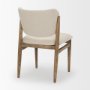 69831V - Cline Cream Fabric Upholstered and Light Brown Wood Dining Chair
