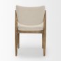 69831V - Cline Cream Fabric Upholstered and Light Brown Wood Dining Chair