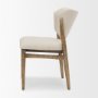 69831V - Cline Cream Fabric Upholstered and Light Brown Wood Dining Chair
