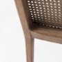 69349V - Clara Light Brown Beech Wood W/ Cream Fabric Seat and Cane Back Armless Dining Chair