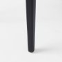 69350V - Clara Black Beech Wood W/ Cream Fabric Seat and Cane Back Armless Dining Chair