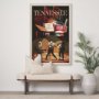 14162 - Tennessee Go USA (XL) by Mercana Studio a Hand Embellished Decograph Framed Art Print under Glass