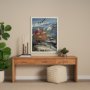 14063 - Tremblant Go Canada (L) by Mercana Studio a Hand Embellished Decograph Framed Art Print