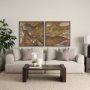 102708-FL - Rusttone I by Mercana Studio Hand-Embellished Textured Framed Canvas Artwork