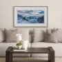 15919 - Skagway, Alaska Mountains by Richard Silver Textured  Framed Art Print Matted under Glass