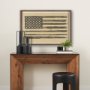 15934 - Stars & Stripes by Mercana Studio Hand Embelished Textured  Framed Artwork Matted under Glass
