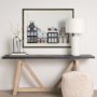 15876 - Beautiful Buildings by Irene Sucocki Framed Art Print Matted under Glass