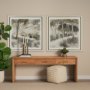 15912 - Deer Trail II by Mercana Studio Hand Embelished Textured Framed Artwork Matted under Glass