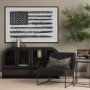 15935 - Liberty by Mercana Studio Hand Embelished  Textured  Framed Artwork Matted under Glass