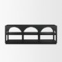 71139 - Bela 80" Matte Black Wood Arched Console Table