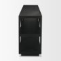 71139 - Bela 80" Matte Black Wood Arched Console Table