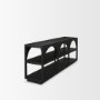 71139 - Bela 80" Matte Black Wood Arched Console Table