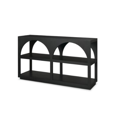 71140 - Bela 54" Matte Black Wood Arched Console Table