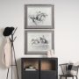 13942 - Horse Racing II by Mercana Studio a Hand Embellished Textured Framed Art Print Matted under Glass
