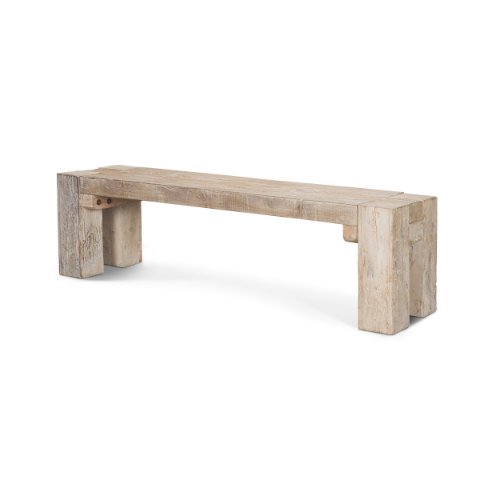 71130 - McArthur 64" Whitewash Reclaimed Wood Bench