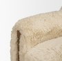 71203-AB - Huntley Cream Faux Fur Fabric Swivel Accent Chair