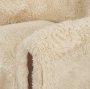 71203-AB - Huntley Cream Faux Fur Fabric Swivel Accent Chair