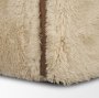 71203-AB - Huntley Cream Faux Fur Fabric Swivel Accent Chair