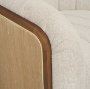 71202-AB - Fonda Cream Fabric w/ Natural Jute Swivel Accent Chair