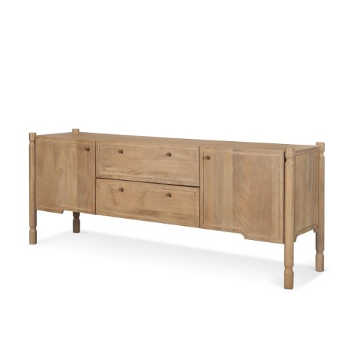 71126 - Phil Light Brown Wood 2 Door 1 Drawer w/ Pull Down Media Console 