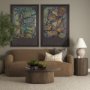 71196 - Saga Textured Brown Plush Fabric 3 Seater Sofa