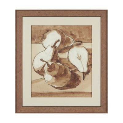 15955 - Pear Study II by Mercana Studio Hand Embelished Textured Framed Artwork Matted under Glass